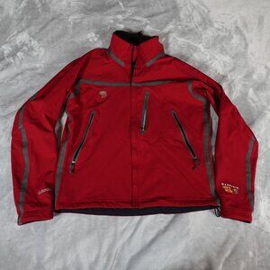 Vintage Mountain Hardwear Conduit Softshell Jacket Mens M Fleece Lined Dark Red